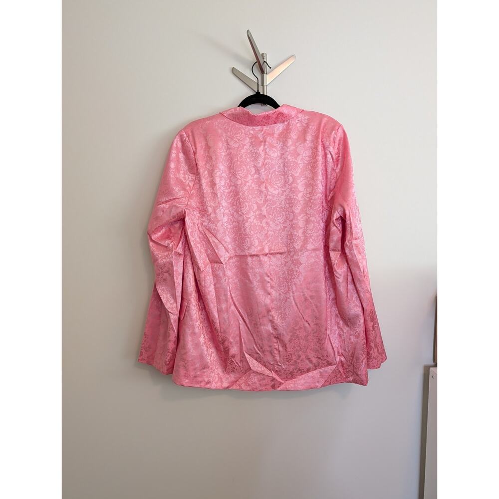 NWT Dressed in Lala Blazer Pink Jacquard Floral Lucky Girl Blazer Jacket Size L - Picture 8 of 9